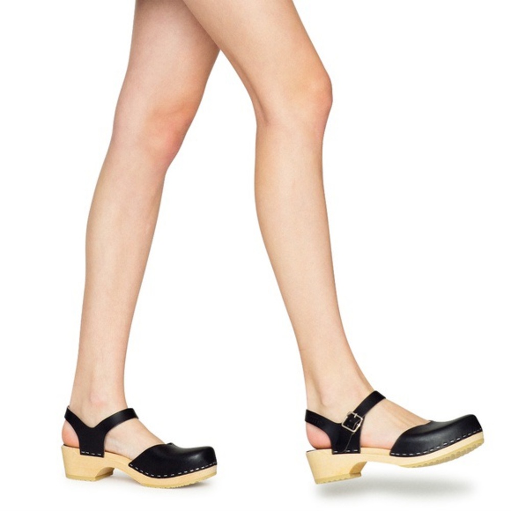 Swedish Hasbeens Covered Low, Black/Nature sole